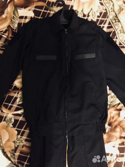 Костюм летний повседневный типа Б чёрного цвета дл