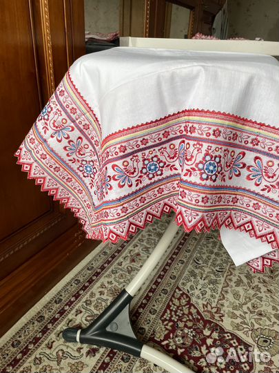 Скатерть и салфетки вышивка х/б