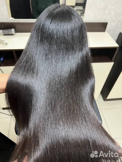 Кератиновое выпрямление волос