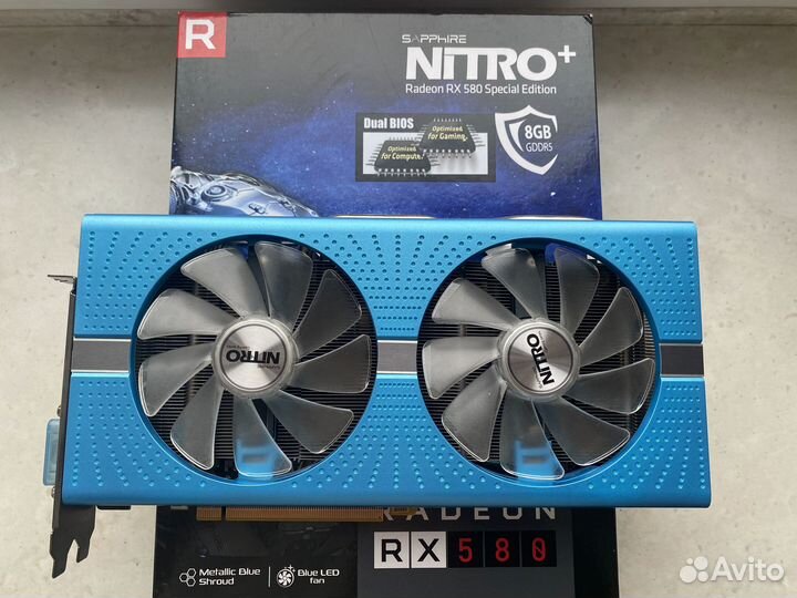 Видеокарта Sapphire Radeon nitro+ RX 580 8G SE