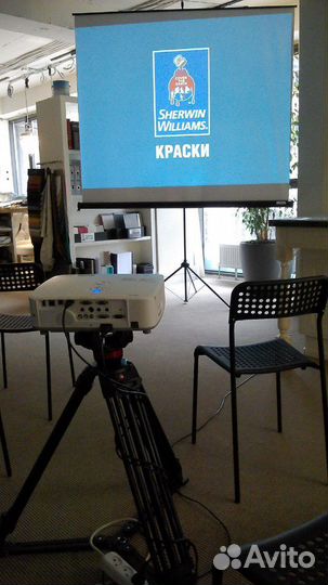 Аренда проектора с установкой, экран 2х2