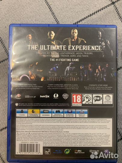 Mortal kombat XL PS4 диск