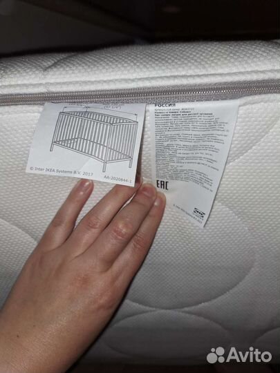 Детская кроватка с матрасом икеа