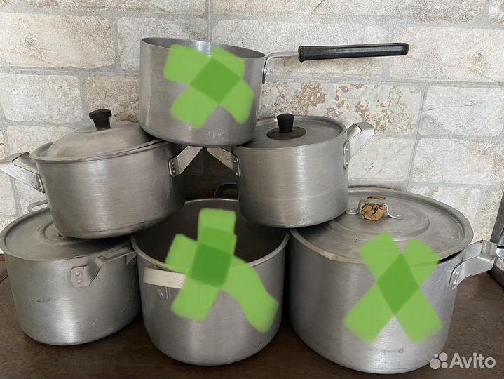 Кастрюли эмалированные и алюминиевые СССР