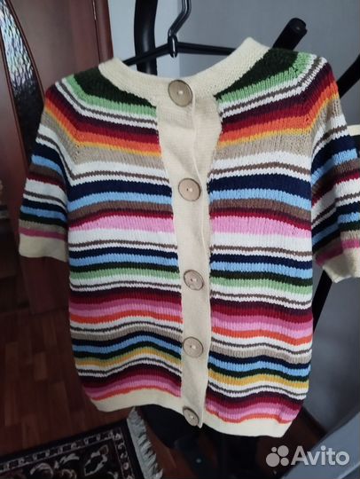 Кофта женская вязаная с короткими рукавами