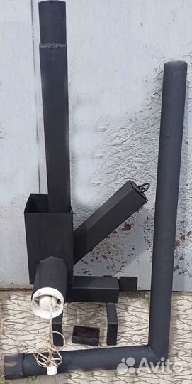 Печь буржуйка на отработке и дровах