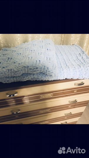 Плед детский вязаный ручная работа