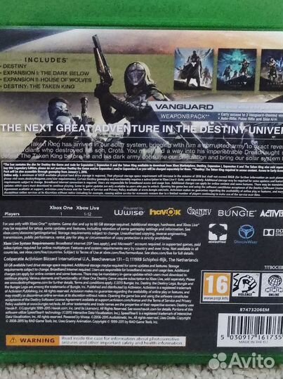 Игра для Xbox One Destiny