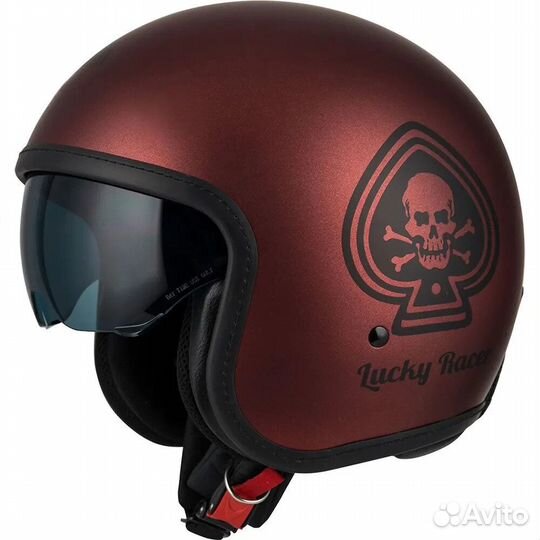 NZI Rolling 4 Sun open face helmet Matt Lucky