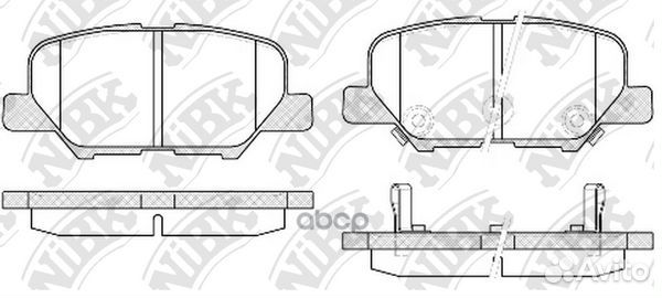 PN25003-nibk колодки дисковые задние Mazda 6