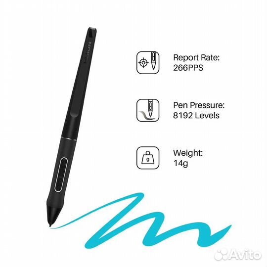 Стилус huion PW517 для планшетных мониторов Kamvas