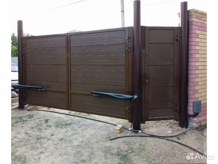 Ворота Распашные С калиткой