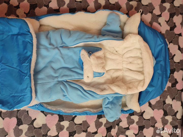 Конверт на выписку для мальчика зимний