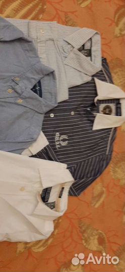 Рубашки белая,голубая,в полосочку Италия 100хлопок