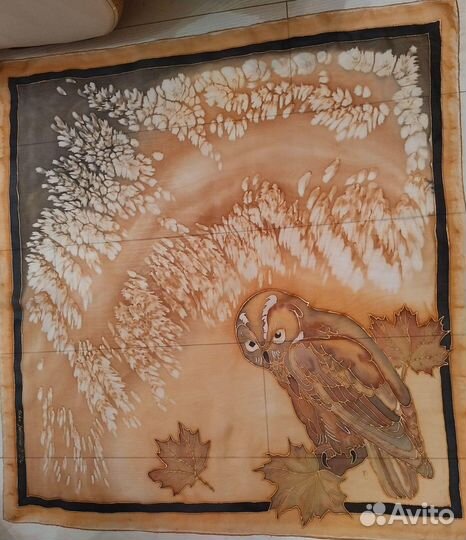 Шелковый платок батик, винтаж, Германия, 1994 г