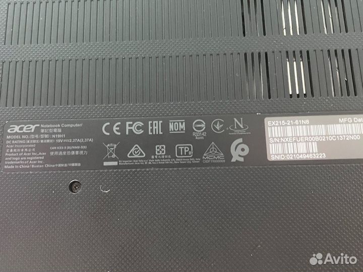 Ноутбук Acer N19H1