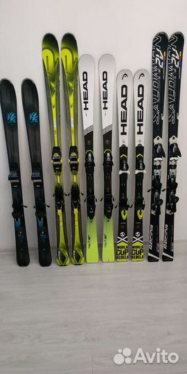 Горные лыжи, палки Head, К2, Salomon, atomoc