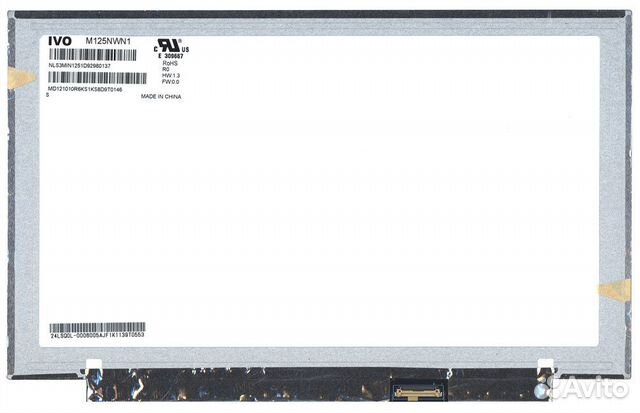 Матрица для ноутбука 12.5 1366х768 30pin eDp Slim