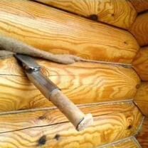 Конопатка, шлифовка, покраска, окосячка, Куровское