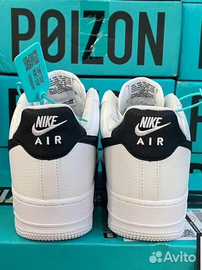 Nike Air Force 1 White-Black (Оригинал,Poizon)