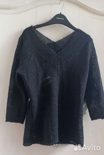 Пуловер паутинка, женский S, мохер, шерсть