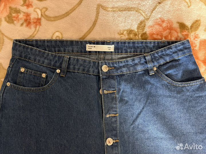 Джинсовая юбка миди