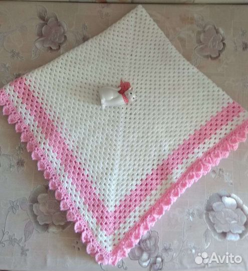 Плед детский вязаный ручная работа