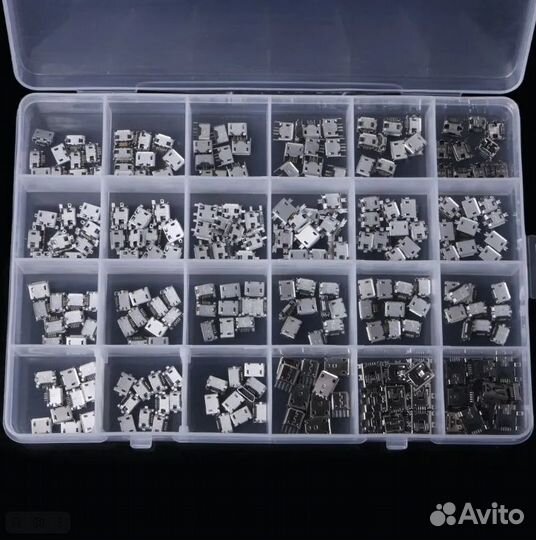 Разъем коннектор Micro usb под пайку 240 шт. 24 ви