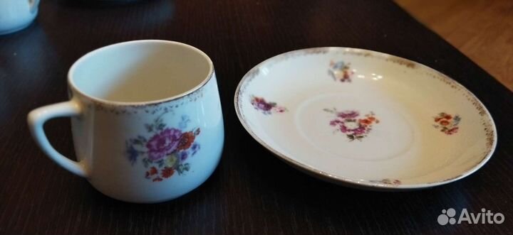 Старинная чайная пара, Вербилки фарфор