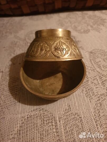 Вазочка латунь