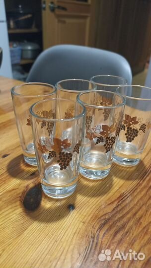 Рюмки стопки золотой виноград