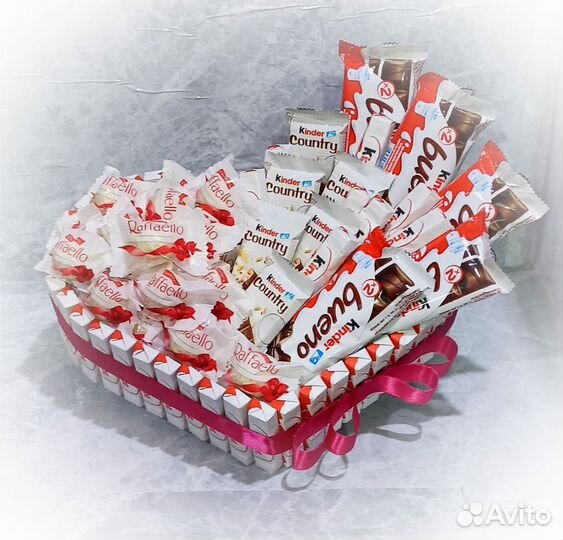 Букеты и торты из киндера шоколада