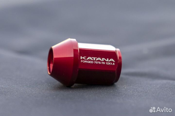 Комплект кованых колесных гаек M12x1.5 Katana (Red