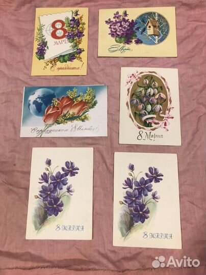 Открытки СССР - вкладошы - магниты