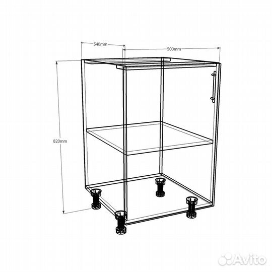 Шкаф напольный Амика-9qh для кухни на заказ