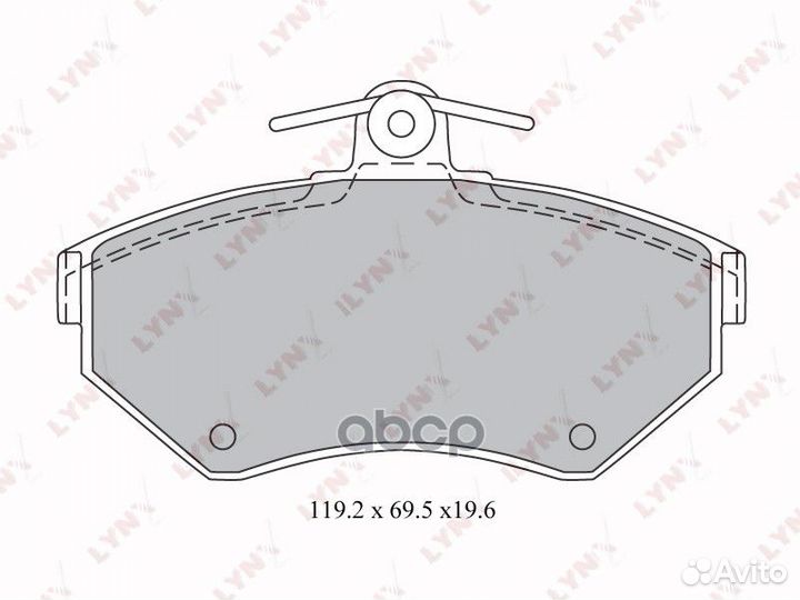 Колодки тормозные дисковые перед BD1214 LYN