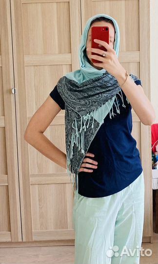 Шарф из Индии шелк+хлопок
