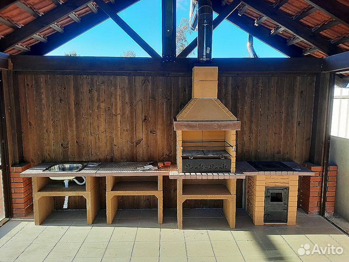 Печь под казан и другие барбекю модули