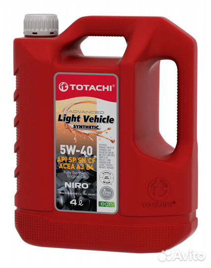 Моторное масло totachi niro LV Synthetic 5W-40 син