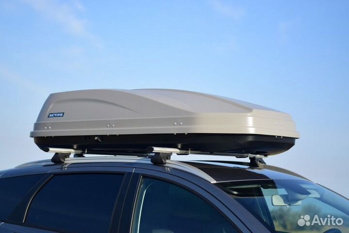 Багажный бокс на крышу active base 450 серый