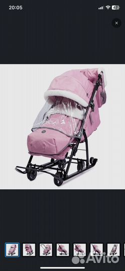 Детские санки коляска ника