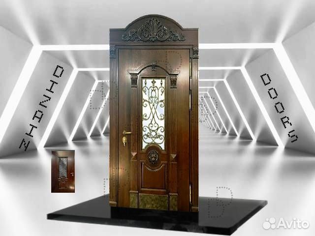 Парадная металлическая дверь с ковкой DD-035