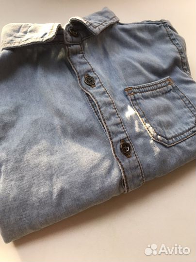 Джинсовая рубашка на мальчика zara