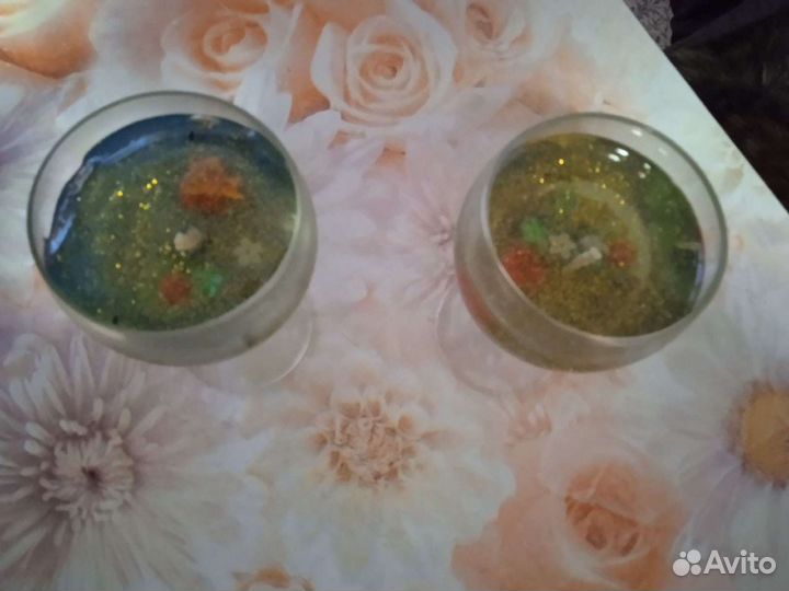 Свечи в фужерах