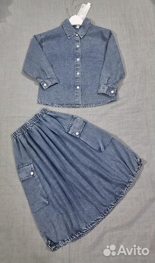 Костюм для девочки из джинса