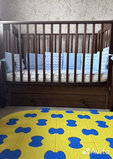 Детская кроватка Гандылян+матрас,модель Ванечка