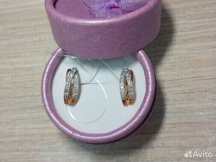 Золотые серьги проба 585 Арт.005001100123