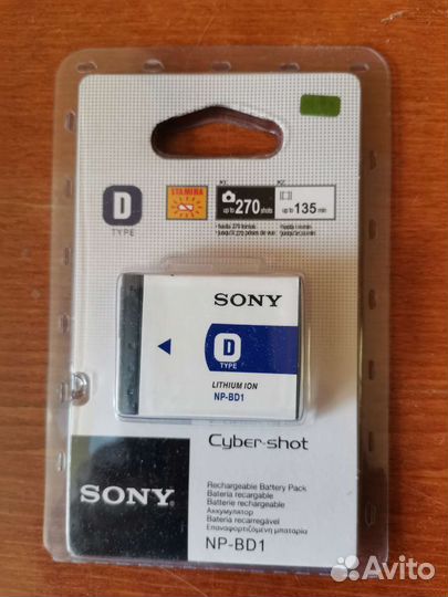 Аккумулятор для фотоаппарата sony