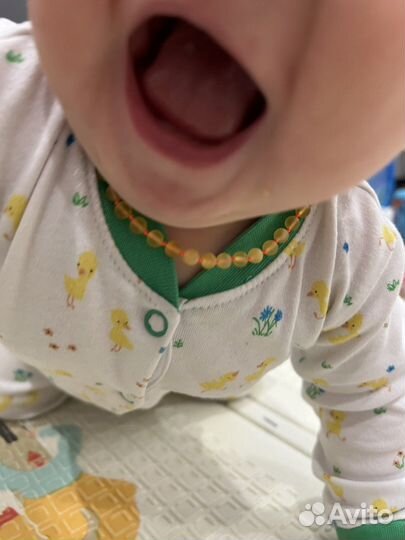 Детские янтарные бусы