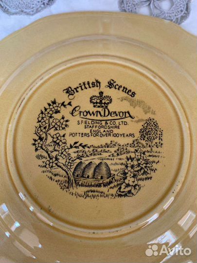 Антиквариат Тарелка Crown Devon Англия, 1920г